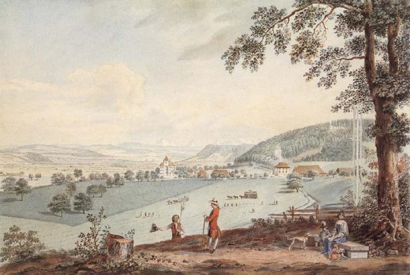 Johann Ludwig Aberli Kehrsatz in Bern view of north Spain oil painting art